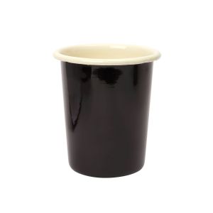 Vintage Home Enamel Beaker - Black