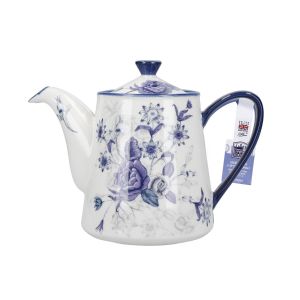 London Pottery Blue Rose 4 Cup Ceramic Teapot