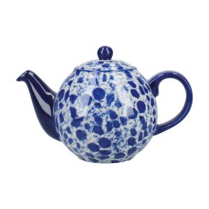 Royal blue splash teapot with 900ml capacity