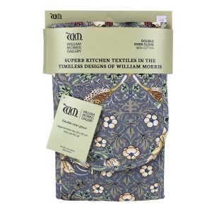 Le Chateau William Morris Strawberry Thief Double Oven Glove - Blue