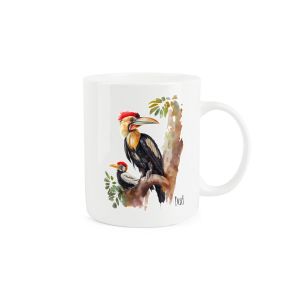 an exotic bird design bone china mug for fathers day gifting