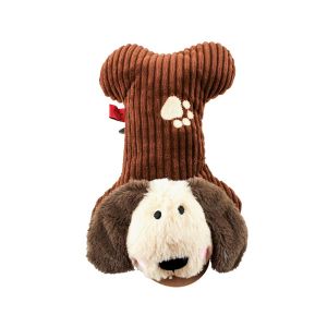 Smart Garden Dog Toy - Ribbed Brown Sausage Doggie