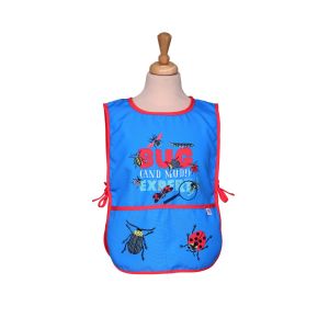 Kids double apron made from plastic bottles, printed with bugs
