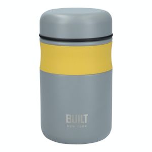 Eco friendly grey and yellow food flask