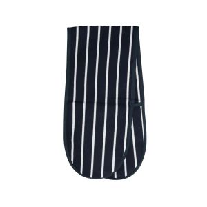 Dexam Butchers Stripe Double Oven Glove - Navy