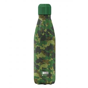 Stainless steel water bottle in army camo print
