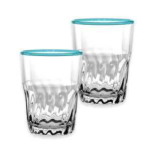Cantina Acrylic Plastic Drinking Cups Set - Aqua - 15oz