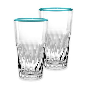 Cantina Acrylic Plastic Drinking Cups Set - Aqua - 19oz
