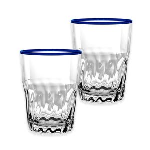 Cantina Acrylic Plastic Drinking Cups Set - Dark Blue - 15oz