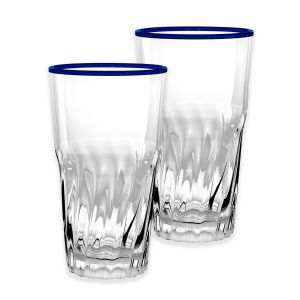 Cantina Acrylic Plastic Drinking Cups Set - Dark Blue - 19oz
