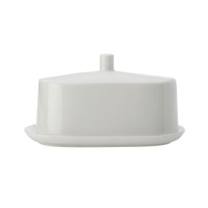 Large sophisticated-style butter dish, made from fine bone china.