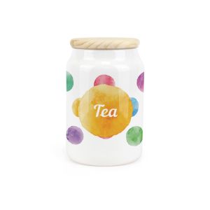 Purely Home Kitchen Polka Dots Tapered Ceramic Canister