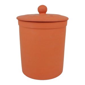 High quality terracotta pot with internal glazing and lid