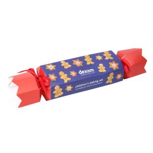 childrens christmas baking set packaged in a cardboard cracker