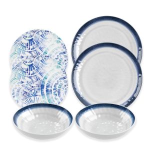 Coastal Melamine Dinnerware Set