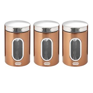 Addis Kitchen Canisters - Copper - Set of 3