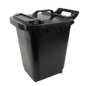 Large Kerbside Compost Caddy with Locking Lid - 23L - Black