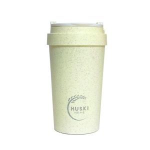 Reusable on-the-go light yellow travel mug