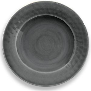 Crackle Grey Melamine Dinner Plates