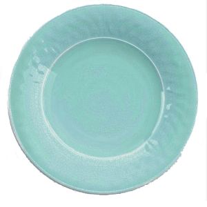 Crackle Turquoise Melamine Dinner Plates