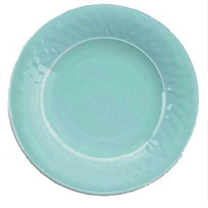 Crackle Turquoise Melamine Dinner Plates