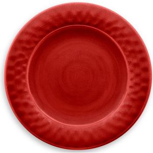 Crackle Red Melamine Dinner Plates