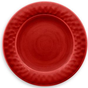 Crackle Red Melamine Dinner Plates