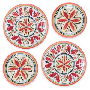 Mediterranean Melamine Dinner & Side Plates Set