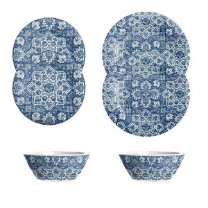 Atlantic Blue Melamine Dinnerware Set