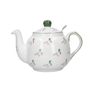 Spotted dog print teapot with line detail and loose leaf capabilities
