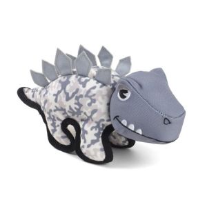 Smart Garden Dog Toy - Grey Camouflage Dinosaur