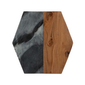 Rayware Elements Black Marble & Acacia Wood Hexagon Board