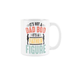 white ceramic novelty father's day mug