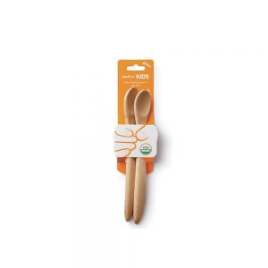 Eco friendly natural wooden kids spoon set