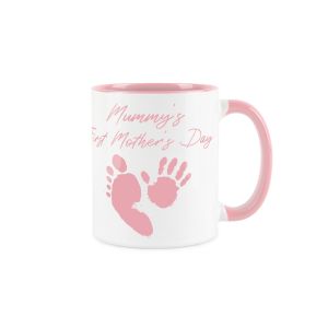 Purely Home Ceramic Mummy's First Mother's Day Pink Mug