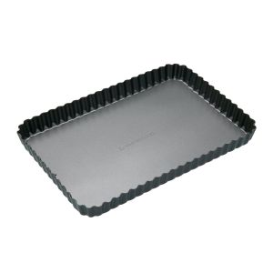 MasterClass Non-Stick Loose Base Rectangle Fluted Flan Tin