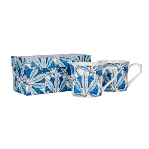 Gift boxed mug set with blueberry print