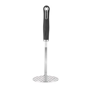 stainless steel potato masher with soft touch handle