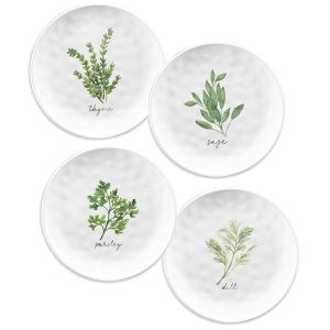 Garden Herbs Melamine Side Plates