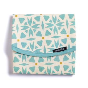 Eco friendly sandwich wrap with Velcro sleeve and geometric design
