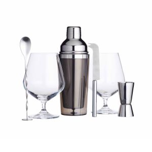 Barcraft Stainless Steel Gin Cocktail Gift Set - 6 Piece