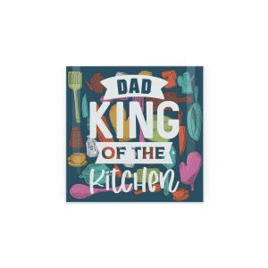Purely Home Glass Hot Pot Stand Chopping Board - Dad King of the Kitchen