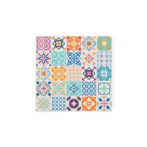 multicolour greek tile inspired glass hot pot stand