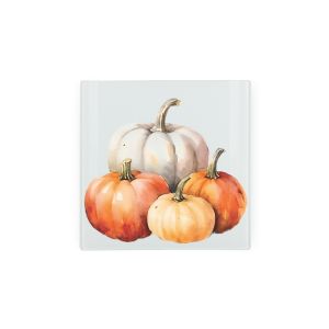 Purely Home Glass Hot Pot Stand Chopping Board - Pumpkins