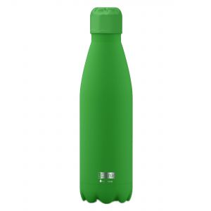 Insulated water bottle in a glow in the dark green colour
