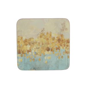 Set of 6 coasters with abstract sun and sea print