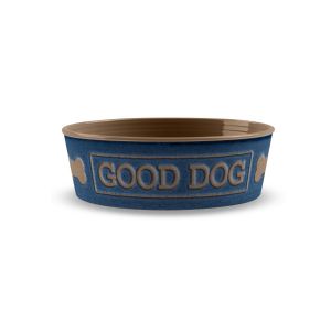 Indigo 'Good Dog' Melamine Pet Food Bowl - Medium
