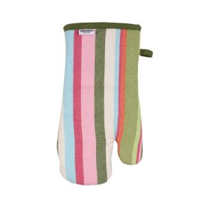 Dexam Stripe Recycled Cotton Oven Gauntlet - Green