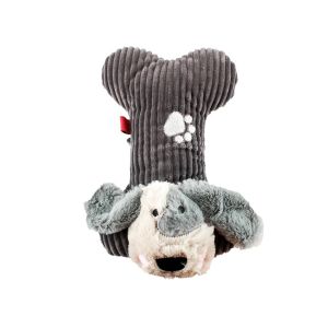 Smart Garden Dog Toy - Ribbed Grey Sausage Doggie