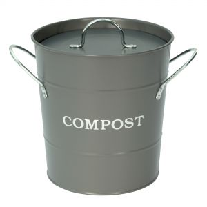 Garden Trading Charcoal - Metal Compost Pail